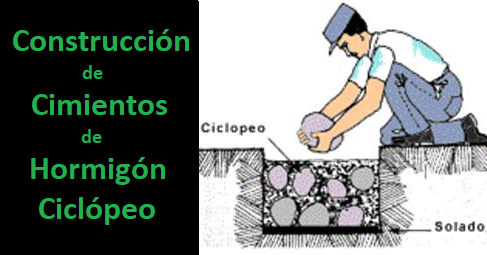 Construcción de Cimientos de Hormigón Ciclópeo