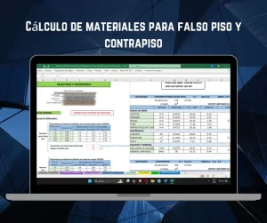 Cálculo de materiales para falso piso y contrapiso
