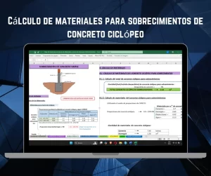 Cálculo de materiales para sobrecimientos de concreto ciclópeo