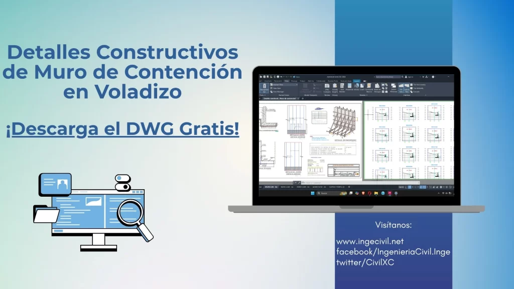 Detalles Constructivos de Muro de Contención en Voladizo Detalles Constructivos de Muro de Contención en Voladizo