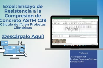 Excel para Ensayo de Resistencia a la Compresión de Concreto ASTM C39 (Probetas Cilíndricas)