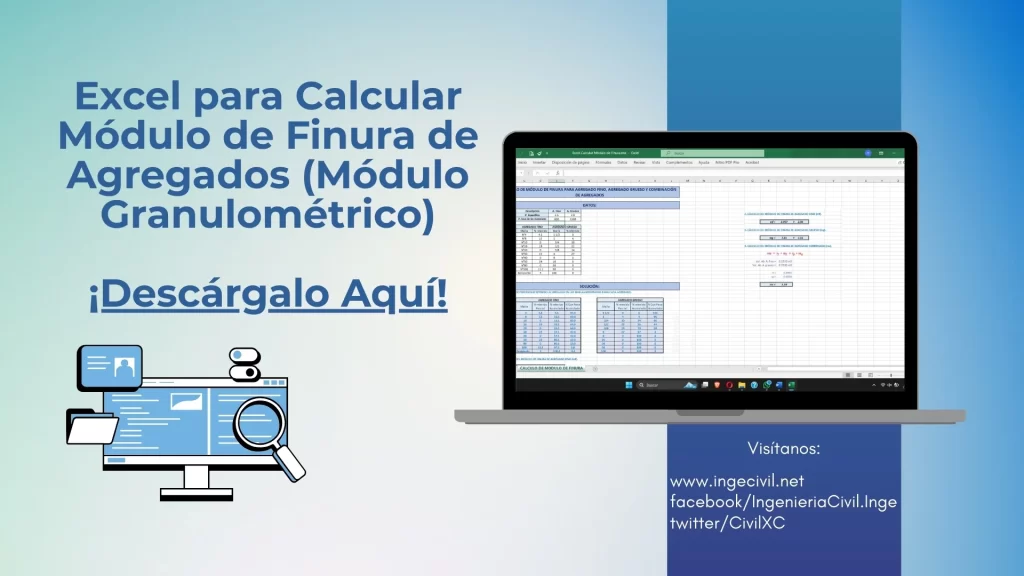 Excel Calcular Módulo de Finura de Agregados (Módulo Granulométrico)