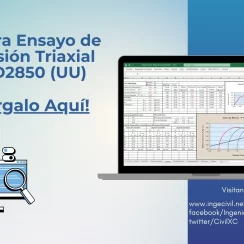 Excel para Ensayo de compresión Triaxial ASTM D2850 (UU)
